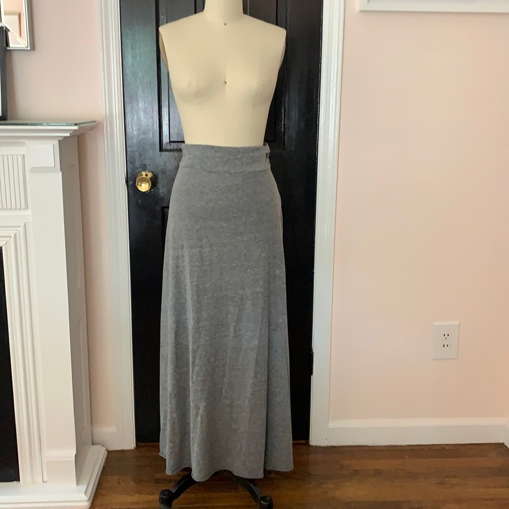 ALTERNATIVE heather grey maxi skirt